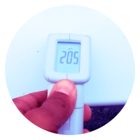 Medidor de espessura tinta seca